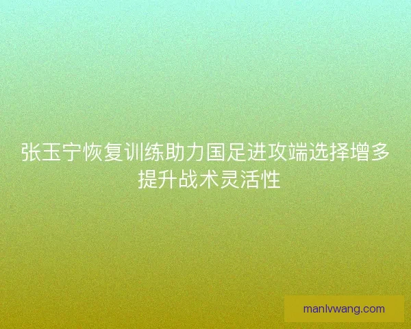 张玉宁恢复训练助力国足进攻端选择增多 提升战术灵活性